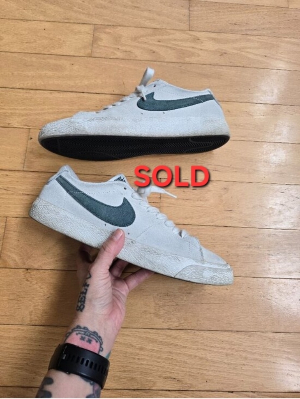 Nike | SB Zoom Blazer Low 'Summit White Deep Jungle' skater sneakers | MENS 9.5